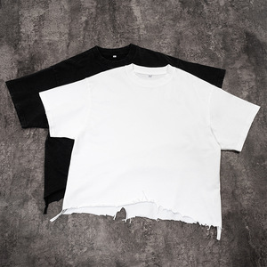 Camiseta de Hombre Oversize Vintage Lavada, de Algodón, Manga Corta, con Lavado Ácido, Unisex, Lisa, Estilo Urbano, Disponible en Stock - Product Image 4