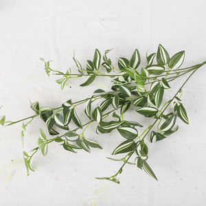 Directo de fábrica, 5 tenedores, rama de Sauce a la deriva verde artificial, hojas de <span class=keywords><strong>judío</strong></span> errante para ceremonia de decoración de hotel en casa - Product Image 3