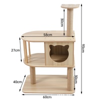 Vente en gros de grand arbre à chat XXL jouet interactif et à mouvement pour animaux de compagnie avec condo à gratter en bois et tour d'escalade pour grands chats