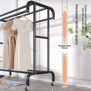 <span class=keywords><strong>Perchero</strong></span> de suelo de hierro de lujo, resistente y móvil, para secado interior de ropa en balcón y dormitorio - Product Image 4