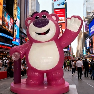 Grande figurine d'ours en fibre de verre haute résistance CS181 pour décoration intérieure et extérieure d'hôtels, restaurants, jardins et cafés - Product Image 5