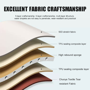 Colchón de aire de esponja suave con diseño de Material de <span class=keywords><strong>5</strong></span> capas, almohadilla inflable fácil de llevar al aire libre para una persona - Product Image 5