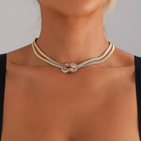 Collier en acier titane bicolore tressé en maille serpent, bijoux hip-hop pour femme, cadeau, collier torsadé à nœuds