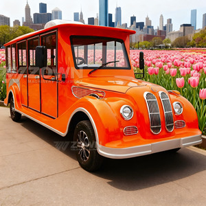 Hot Sale Electric Classic Vintage Sightseeing Vehicle <b>72V</b> Lithium <b>Battery</b> Retro Bus for Tourism Park Resort - Product Image 3