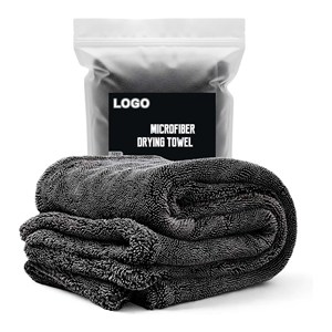 Wholesale <b>Extra</b> <b>Large</b> Twisted Loop Car Wash <b>Towel</b>, Bulk Auto Drying Cloth Custom Logo Super Absorbent Vehicle Cleaning <b>Towel</b> - Product Image 1