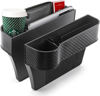 Organisateur de vide-espaces pour siège de voiture avec porte-gobelet, boîte de rangement et chargeur USB, pochette latérale multifonctionnelle pour l'intérieur du véhicule