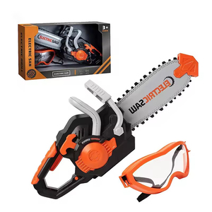 Ensemble d'outils de jeu pour enfants, maisonnette de jardin, tronçonneuse électrique simulée avec sons - Product Image 6