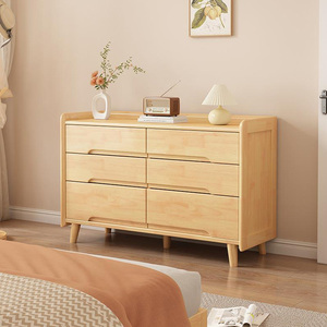 Armoire de rangement nordique en <span class=keywords><strong>bois</strong></span> massif <span class=keywords><strong>coffre</strong></span> à tiroirs au sol pour chambre ou salon armoire de seau de rangement pratique - Product Image 1