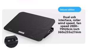 แผ่นทำความเย็นฐานคอมพิวเตอร์โลหะทำความเย็นต้นแบบน้ำแข็ง coorel ไอเสียเงียบแบบพกพา15.6นิ้วขาตั้งระบายความร้อนแล็ปท็อป - Product Image 4