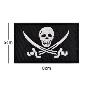 Patch drapeau pirate barbe noire <span class=keywords><strong>Edward</strong></span> <span class=keywords><strong>Teach</strong></span> extérieur Patch Badges patchs 3.15*1.98 pouces - Product Image 2