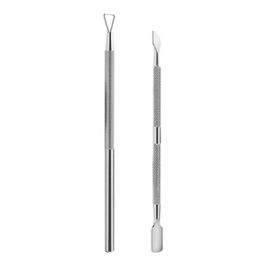 Pousse-cuticules double embout en acier inoxydable finition miroir, outil de manucure, coupe-ongles, pousse-cuticules - Product Image 4