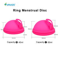 Disco Menstrual Reutilizable Furuize al por Mayor, Copa Menstrual de Silicona de Grado Médico, Copa Menstrual para Higiene Femenina, Marca Privada OEM