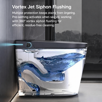 Vasque de toilette intelligente électrique de luxe moderne avec télécommande pour hôtels et complexes hôteliers de luxe