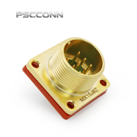 Konektor Bundar Hermetis Seri PSCCONN MX MX15K8T, Konektor Kedap Gas 8 Pin Baja Tahan Karat, Plug & Socket