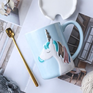 Dễ Thương 3D Unicorn <span class=keywords><strong>Mug</strong></span> Cà Phê Trà Cup Với Spoon Gốm Travel <span class=keywords><strong>Mug</strong></span> Có Nắp Và Xử Lý Cho Phụ Nữ - Product Image 6