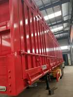 Semi-remorque fourgonnette 3 essieux 40 pieds, conteneur de fret en acier fermé, robuste, pour le transport de marchandises sèches générales