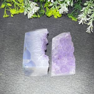 Venta al por mayor racimo de amatista natural vintage Feng Shui cristal artesanía artículo forma libre corazón soporte Torre <span class=keywords><strong>punto</strong></span> para decoración curativa - Product Image 3