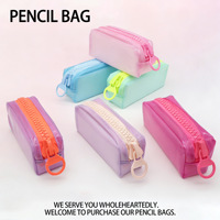 Trousse à crayons transparente en PVC pour la rentrée scolaire, grande capacité, design unique et esthétique, pochette à stylos transparente, transfrontalier