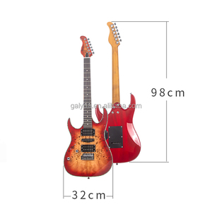 กีตาร์ไฟฟ้า ST ลายไม้เบิร์ลเวเนียร์ พร้อมปิ๊กอัพ H-H และสะพานเทรโมโลแบบซิงเกิลคอยล์ - Product Image 4