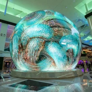 Đường cong cuộn lên lập trình linh hoạt mô-đun gấp ticker quảng cáo hình cầu rollable <span class=keywords><strong>LED</strong></span> hiển thị - Product Image 2