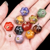 Liontin Labu Kristal Agate 10x13mm, Dipoles, Diukir, Aksesoris Perhiasan Kerajinan DIY