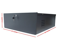 Boîte de sécurité en acier laminé à froid, robuste, 15 x 15 x 5 pouces, pour l'installation de DVR/NVR, boîte de rangement pour DVR, pour installation de PDU/boîtier de distribution