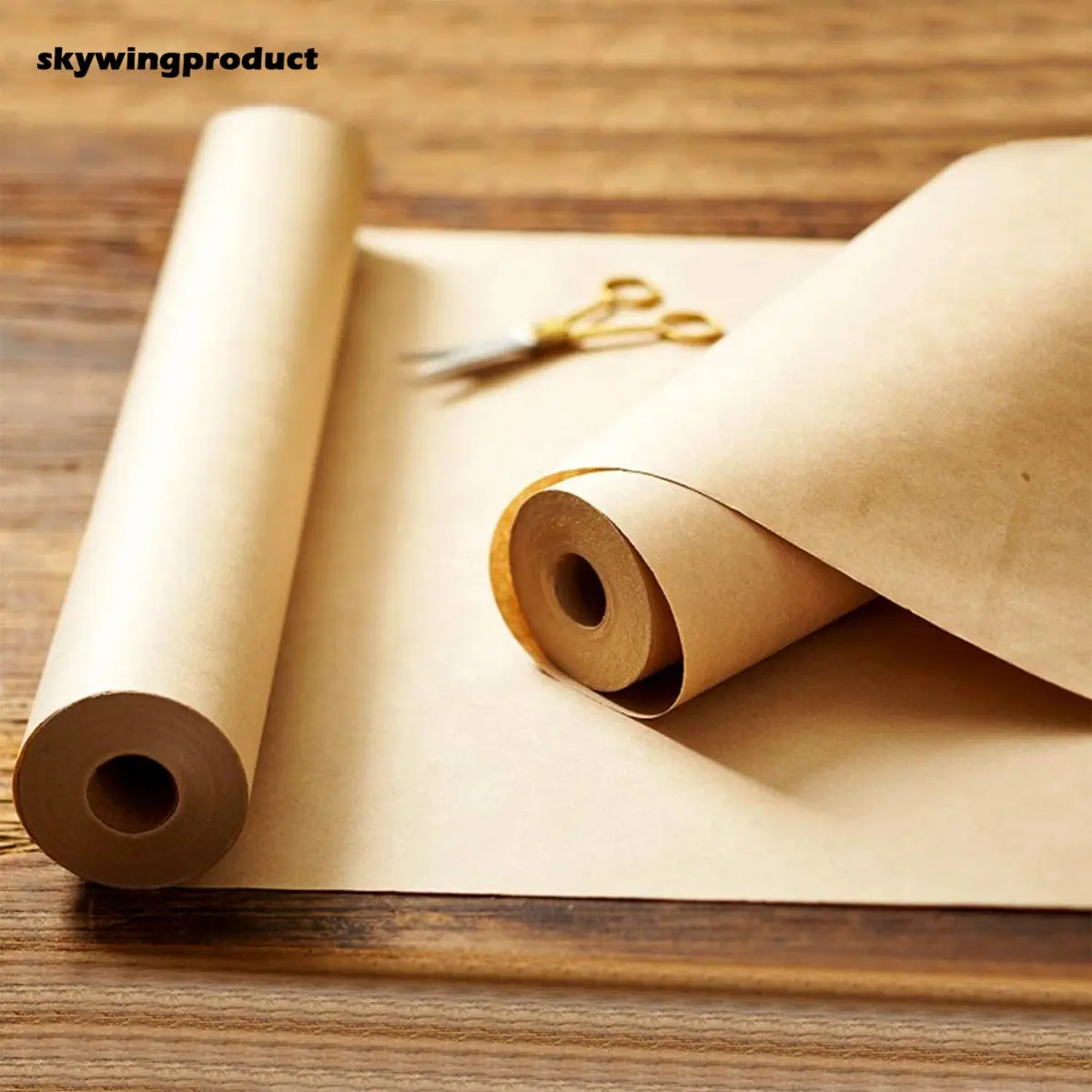 Hot Sale Brown Kraft Paper 100% Recycled Material Jumbo Roll 17.75 * 1200 inch (100ft) Ideal for Gift Wrapping