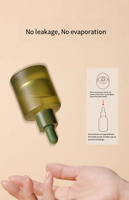 Flacons compte-gouttes en verre dépoli vert olive vides de 30 ml/15 ml avec bouchon à vis pour sérum cosmétique, huiles essentielles et faux cils