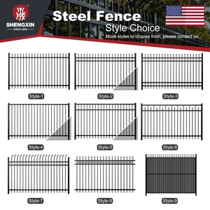 Panneaux de clôture en <span class=keywords><strong>fer</strong></span> <span class=keywords><strong>forgé</strong></span> bon marché de clôture en acier galvanisé enduit de poudre de 6Ft * 8Ft à vendre - Product Image 4