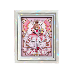 2025 alta calidad hecho a mano 3D <span class=keywords><strong>Cardcaptor</strong></span> <span class=keywords><strong>Sakura</strong></span> Anime Girl pintura papel artesanía decoración del hogar con iluminación regalo marco de fotos - Product Image 2