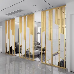 Room Modern Decorative Metal Divider Partitions Screen Stainless Steel Room Partition For Home