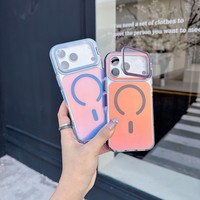 Coque de téléphone à dégradé de couleur pour iPhone 18 Pro Max avec protection de l'objectif de l'appareil photo, coque de téléphone portable pour iPhone 18 Pro 17 16 15