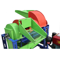 Batteuse à moteur diesel multifonctionnelle Machine de traitement des aliments en métal pour la ferme, décorticage de haricots, de blé, de riz, de maïs et de maïs