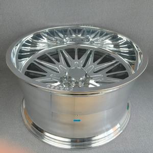 Jantes en alliage d'aluminium forgé noir brillant poli avec enjoliveur flottant 22x14 24x14 26x14 28x12 30x16 -18 -25 -44 -51 -76 Offset 6x5.5 8x170 - Product Image 2