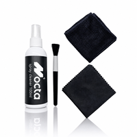 Kit de nettoyage d'écran professionnel 3 en 1, spray nettoyant avec chiffon en microfibre et brosse pour téléphone, ordinateur portable, tablette, téléviseur, appareil photo