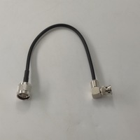 Câble coaxial RF RG58 de 300 mm pour antenne, assemblage de raccordement avec connecteur BNC mâle à angle droit et connecteur N mâle à sertir