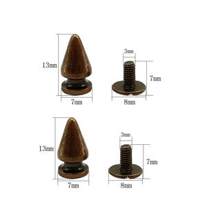 7 * 13mmツリーリベットDIY衣類靴帽子穴靴アクセサリーパンクヘッド内ねじスパイクネイル - Product Image 6