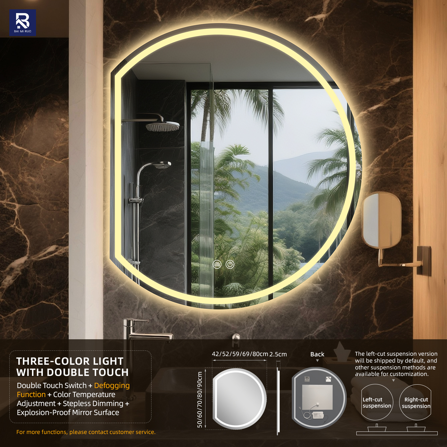 Doble toque + 3 temperaturas de color + Desempañador