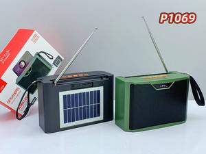 Новый P1069 высококачественный Солнечный Ретро аудио динамик домашний стерео беспроводной динамик на открытом воздухе портативный FM радио Телефон стенд - Product Image 2