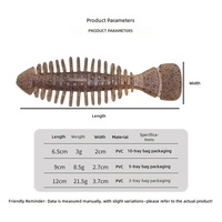 Leurre artificiel en PVC pour pêche au vairon, 65mm 90mm 120mm, type Worm, Spiner, Viber, Shad, Wobbler, Swimbait côtelé, Bass Jigging, Pesca