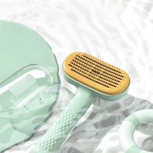 แปรงขน<span class=keywords><strong>เป็ด</strong></span>แบบอัตโนมัติสำหรับสัตว์เลี้ยงเจ้าบ่าวแปรงขนสุนัขหวีแมวมีปุ่มทำความสะอาดด้วยตนเองพร้อมลูกปัดนวด - Product Image 5