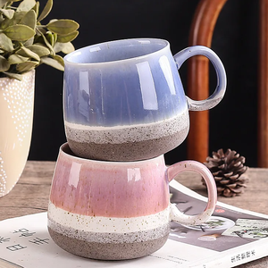 Nueva Taza de Cerámica Retro con Esmalte Nórdico, 500 ml, Gran Capacidad, Buena Calidad, Estilo Nórdico Europeo con Combinación de Colores, Regalos Empresariales - Product Image 4