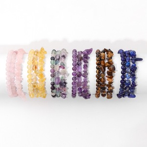 Ensemble <span class=keywords><strong>de</strong></span> 3 bracelets en pierres naturelles, cristal œil <span class=keywords><strong>de</strong></span> <span class=keywords><strong>tigre</strong></span>, améthyste, gravier rond, perles irrégulières, bijoux pour femmes, accessoire <span class=keywords><strong>de</strong></span> mode, cadeau - Product Image 4