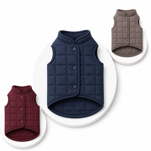 Chaleco Acolchado de Color Sólido para Perros, Abrigo Acolchado Cálido para Invierno, Ropa Clásica para Mascotas - Product Image 1