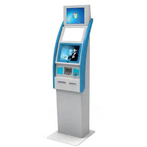 Mesin Kios layanan pelanggan layar sentuh mesin pemesanan Makanan Cepat Stan pembayaran tunai dan kartu
