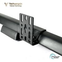 Ensemble de crochets de sécurité noirs avec boulons en acier inoxydable et supports de fixation pour usage industriel général