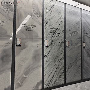 Prix d'usine 900x1800 Grande dalle de sol en pierre frittée, carreaux muraux en porcelaine effet marbre <span class=keywords><strong>gris</strong></span>, Porcelanato aspect marbre doux pour hall et salle à manger - Product Image 4