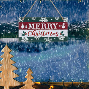 ไม้แขวนตกแต่งคริสมาสต์จี้ไม้ชิ้นเดียวที่กำหนดเองสไตล์คลาสสิก30x15ซม. งานฝีมือ DIY - Product Image 5