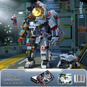 Modèle d'astronaute semi-mécanique GZ6285 compatible avec les blocs <span class=keywords><strong>de</strong></span> <span class=keywords><strong>construction</strong></span>, jouet <span class=keywords><strong>de</strong></span> <span class=keywords><strong>construction</strong></span> en plastique ABS, cadeau pour garçons - Product Image 6