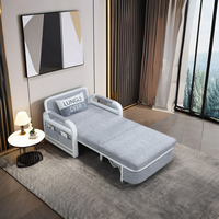 Sofá Cama Plegable de Doble Uso, Nuevo Modelo 2025, Pequeño, Multifuncional, con Almacenamiento, Cama Individual Retráctil